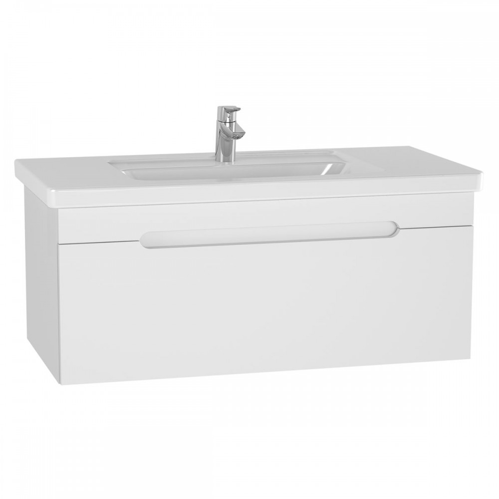 Vitra Lavabo dolabı, seramik etajer lavabolu, 100 cm